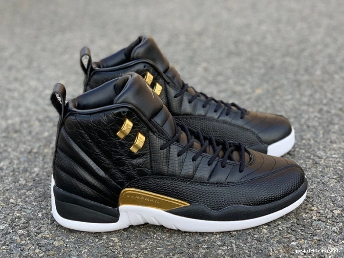 Rep Retro Gold-White 'Reptile' Metallic 12 Air Jordan Black AO6068-007 0715